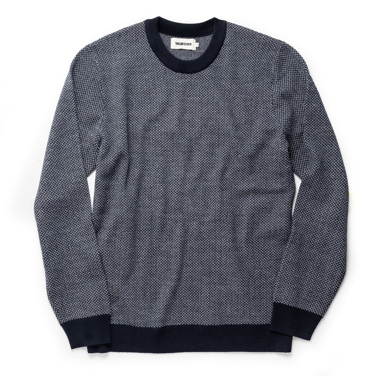 Image of The Everett Sweater in Navy Birdseye