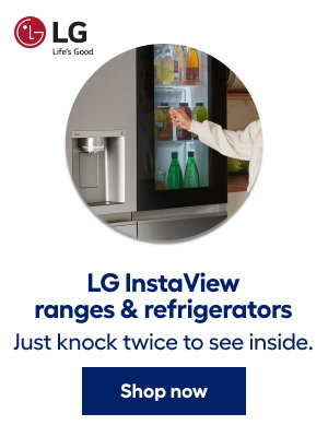 LG InstaView ranges & refrigerators. Just knock twice to see inside.