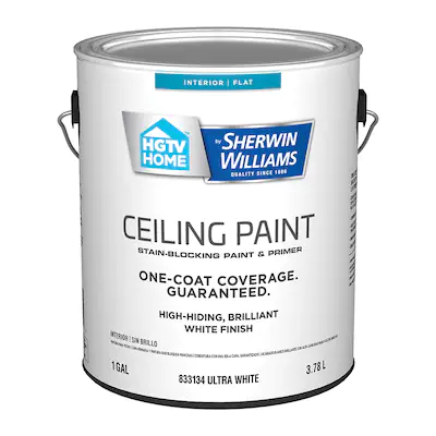 HGTV HOME by Sherwin-Williams Flat White Ceiling Paint and Primer (1-Gallon) - CP0021002-16