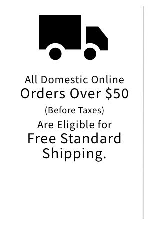 All Domestic Online Orders Over $50