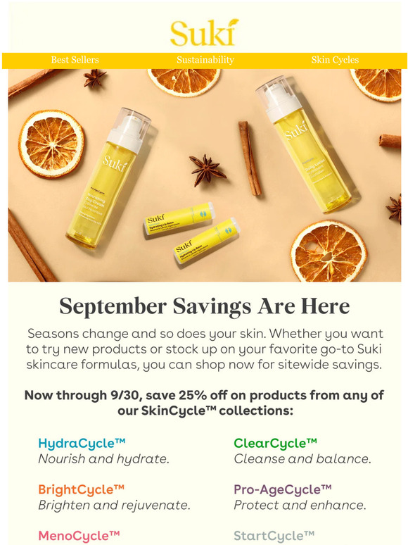 Suki Skincare Are you ready for our sitewide sale? Milled