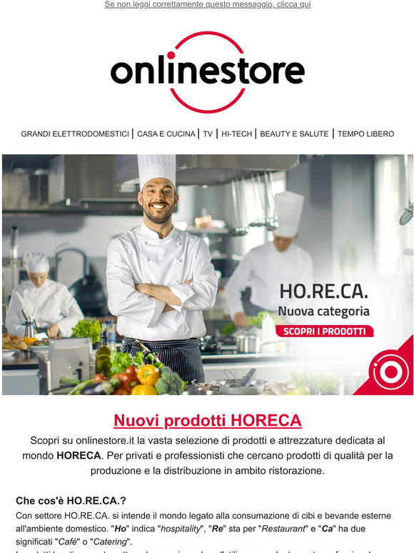 Scopri i nostri prodotti HO.RE.CA.🍴