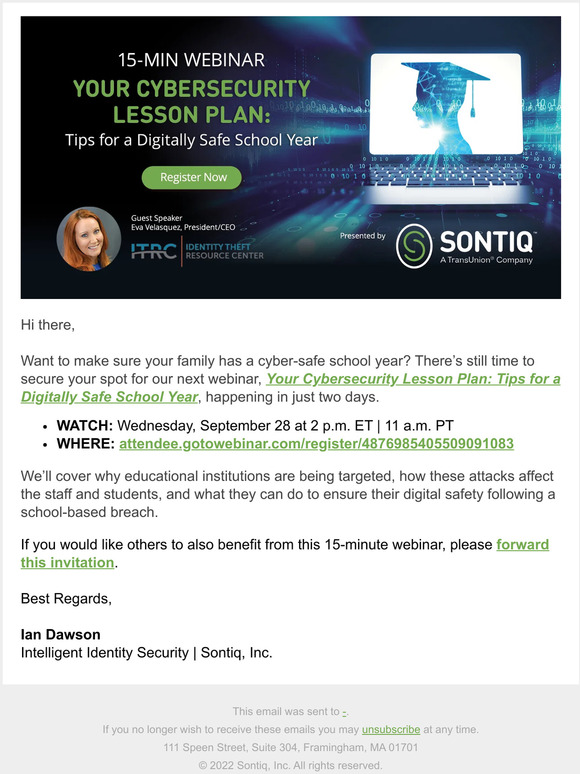 [Action Required] 15-min Webinar: Tips for a Digitally Safe School Year