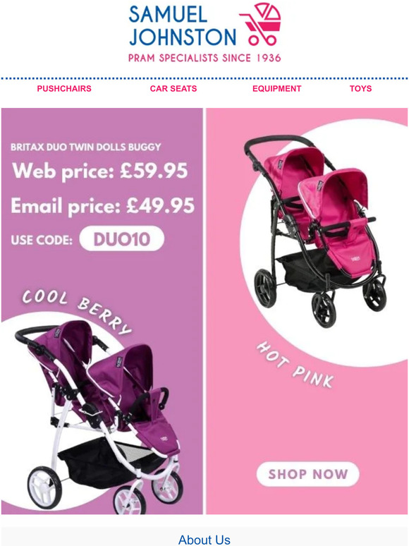 britax dolls double pram