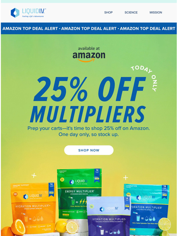 Liquid IV SHOP AMAZON'S TOP DEAL NOW OR NEVER Milled