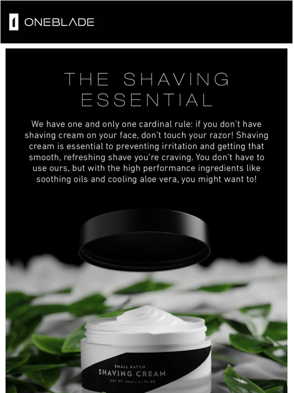 OneBlade Shave "Best Shaving Cream On Earth" Milled