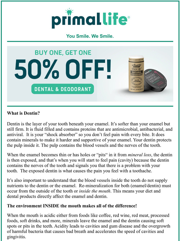 Primal Life Organics Dentin 101 💦 How to protect it! Milled