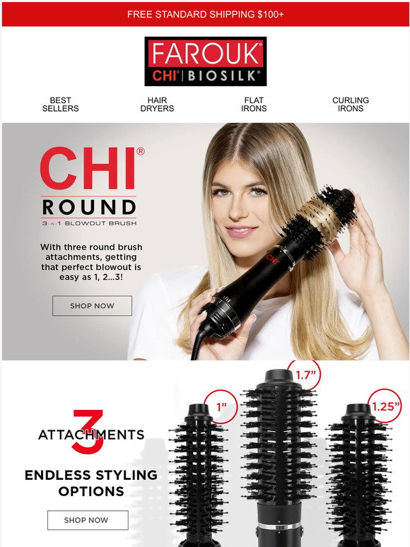 Chi 3-in-1 Round Blowout Brush