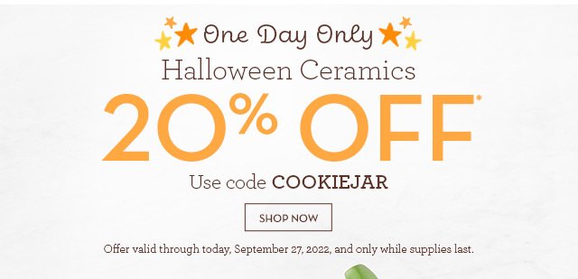 One Day Only - Halloween Ceramics - 20% OFF*