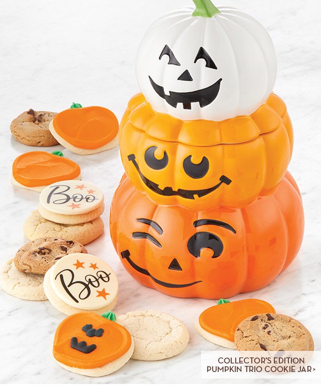 Collector's Edition Pumpkin Trio Cookie Jar
