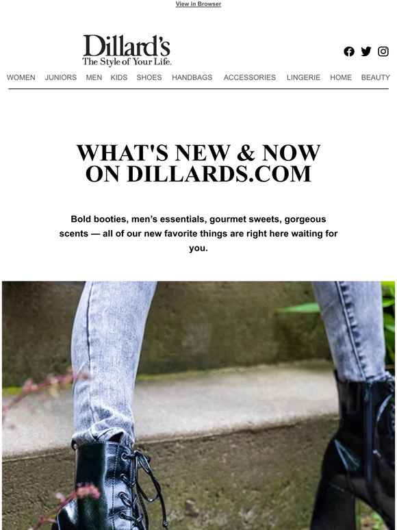 Dillards What's New & Now on Milled