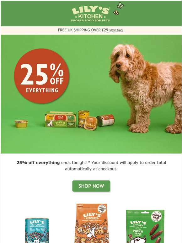 Last chance for 25% off EVERYTHING! 🐶