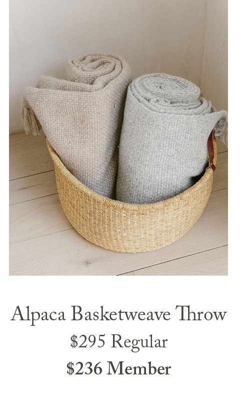 Alpaca Basketweave Throw