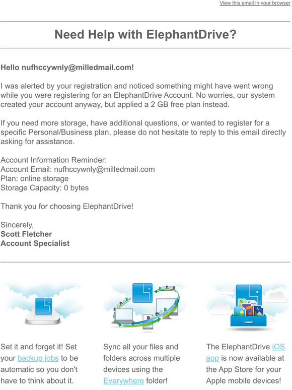 Need Help Setting Up ElephantDrive?