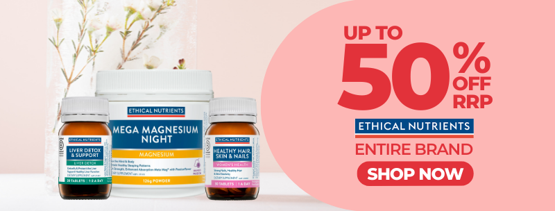 Up to 50% off RRP the entire Ethical Nutrients range* | Shop Now