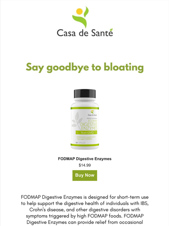 Casa de Sante , Start feeling your best again with FODMAP Digestive