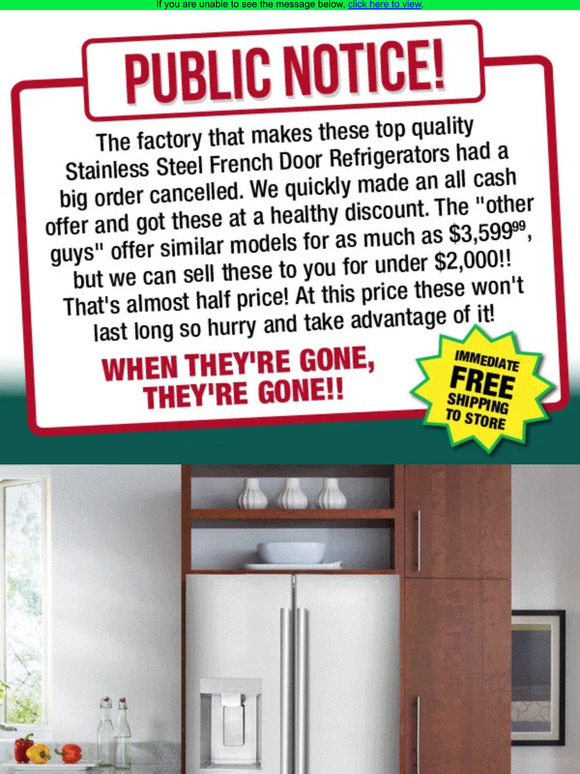 Menards HUGE 30.6 cu.ft. Fridge under 2,000! Milled