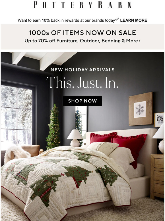 Pottery Barn NEW ARRIVALS Your first look at Holiday. Milled