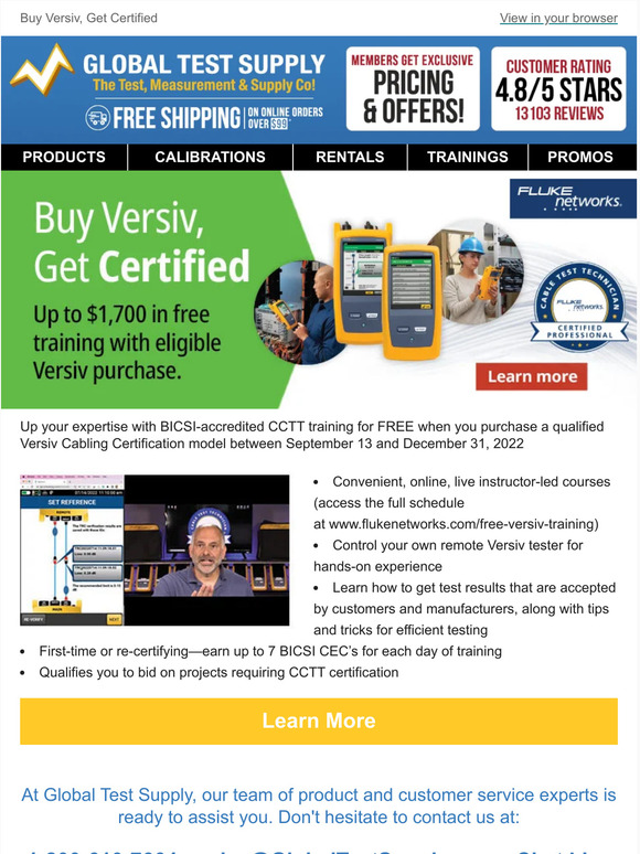 Interesting promo from Fluke Networks  