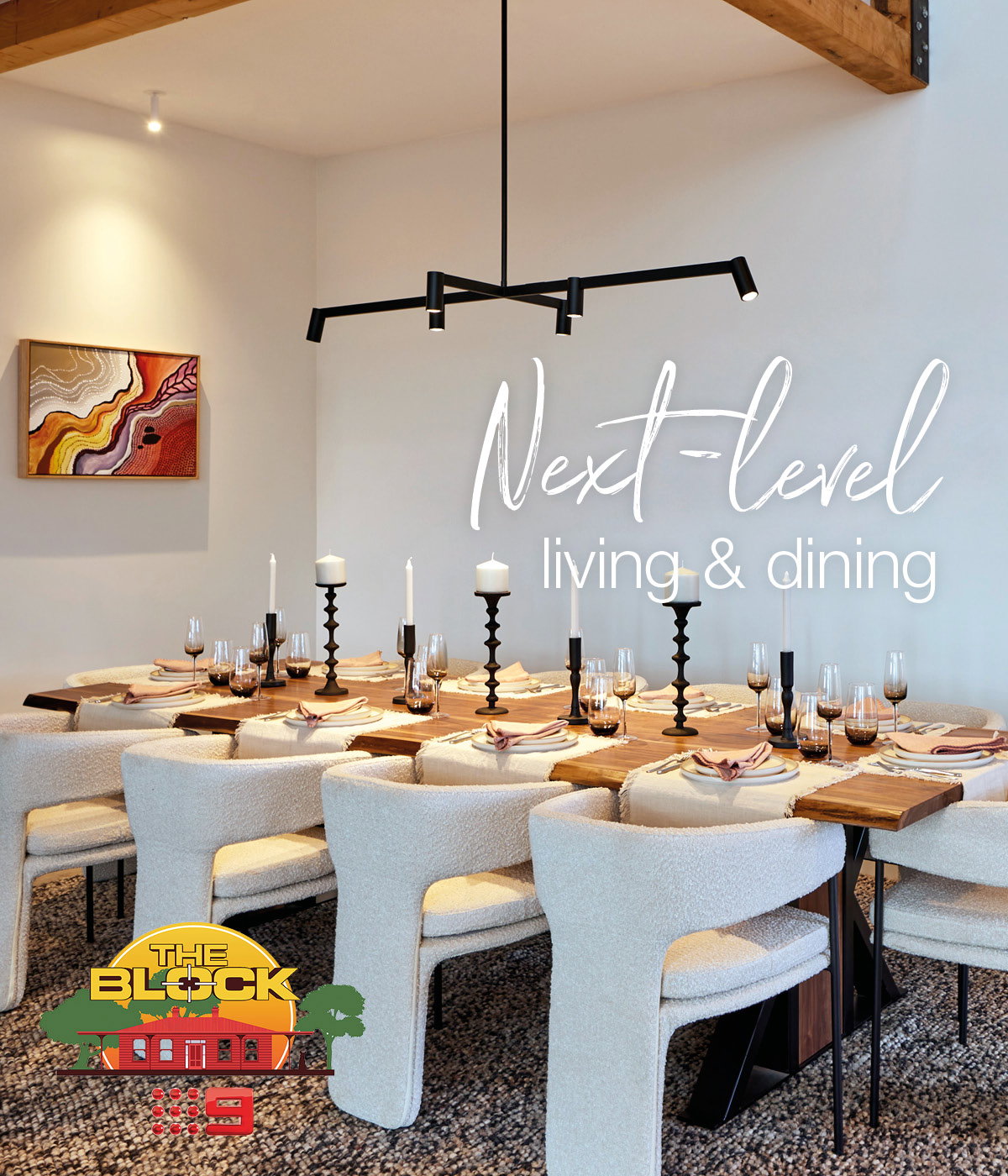 Beacon Lighting: Style steal: living & dining inspo from The Block | Milled