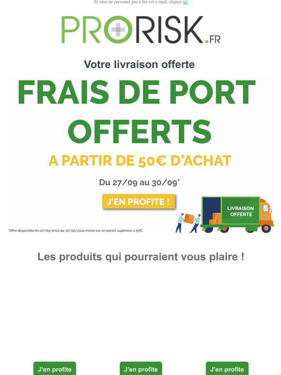 Vos frais de port offerts