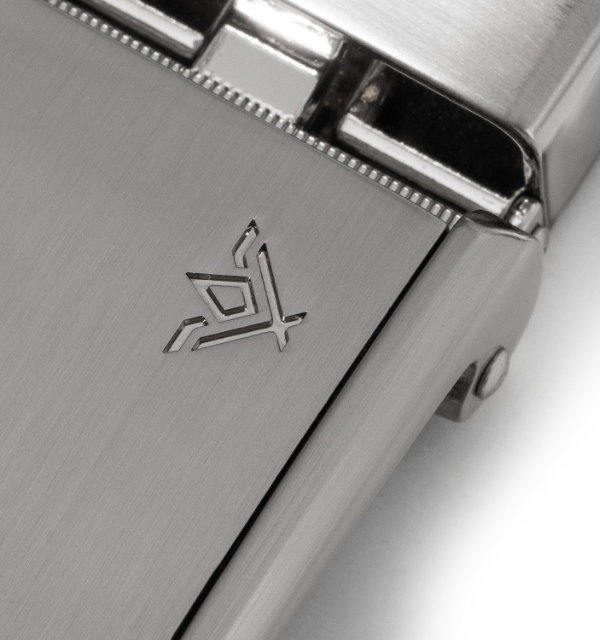 Winged Silver Buckle close-up