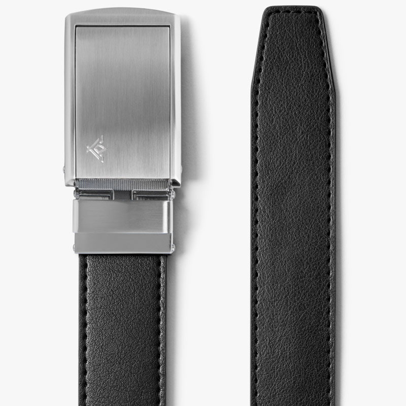 Black Belt with Winged Silver Buckle
