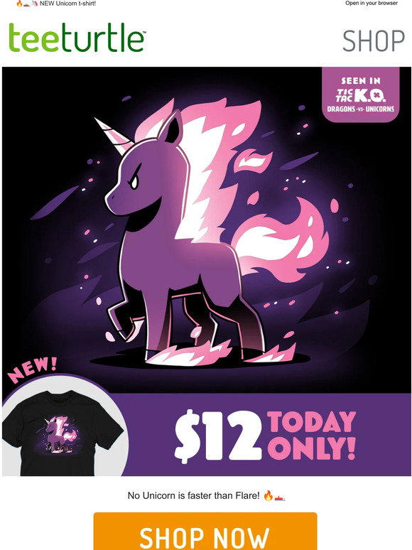 TeeTurtle: This unicorn has a 🔥flare🔥 for the dramatic! | Milled