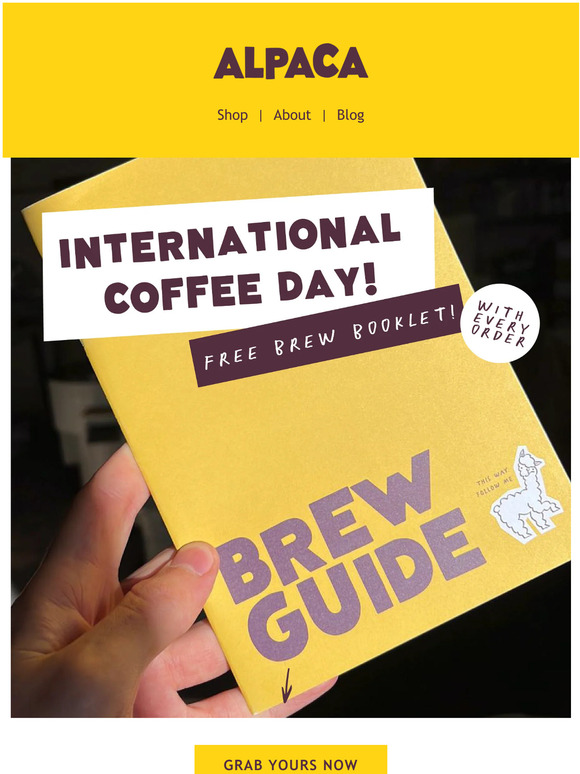 International Coffee Day – get a FREE A5 brew book 🎉