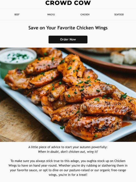 Last Call: 20% Off Juicy, Flavorful Chicken Wings
