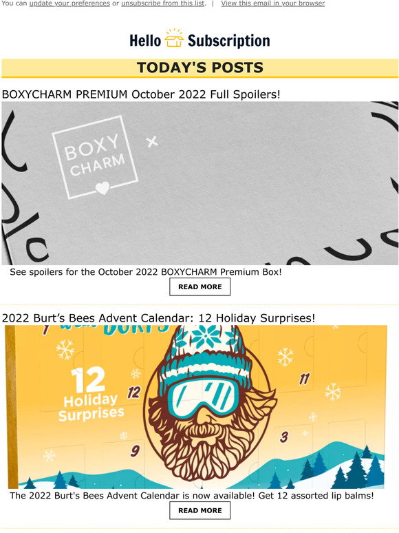 Hello Subscription: 💌 Hello Subscription! Reviews, Spoilers, & Deals! 💌 |  Milled