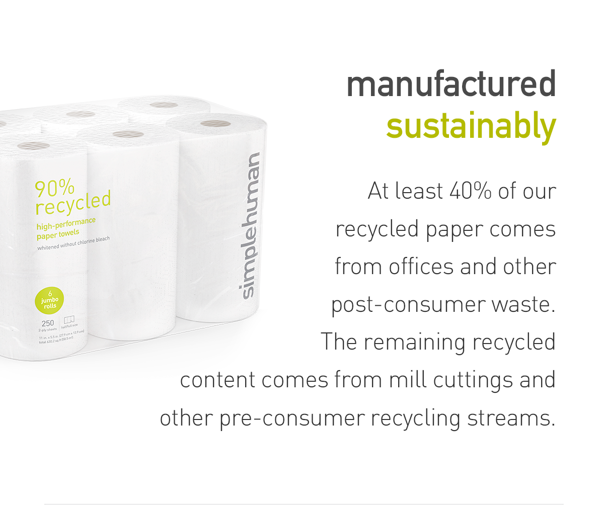 simplehuman 90 Recycled Paper Towels