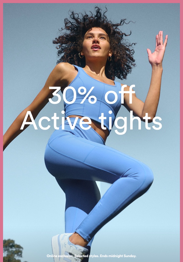 Cotton On 30% off women's active tights