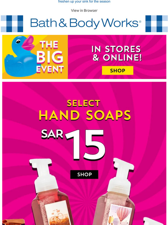 Bath & Body Works KSA it's a good day for SAR 15 soaps! Milled