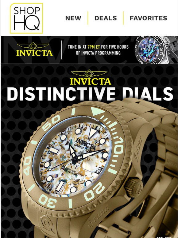Invicta’s Latest Deals! Tune in Tonight Starting at 7pm ET