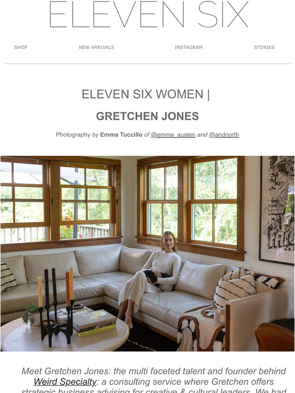 ELEVEN-SIX: ELEVEN SIX WOMEN | GRETCHEN JONES | Milled