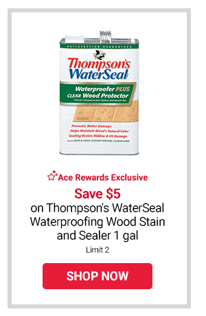 save $5 on thompson's waterseal waterproofing wood stain and sealer 1 gal