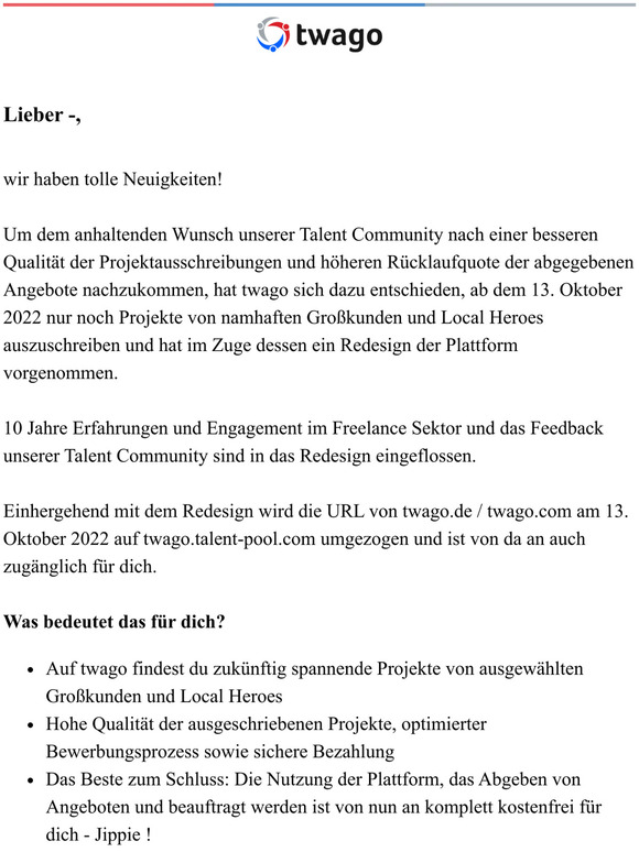 Spannende Neuigkeiten und ein Update der AGB