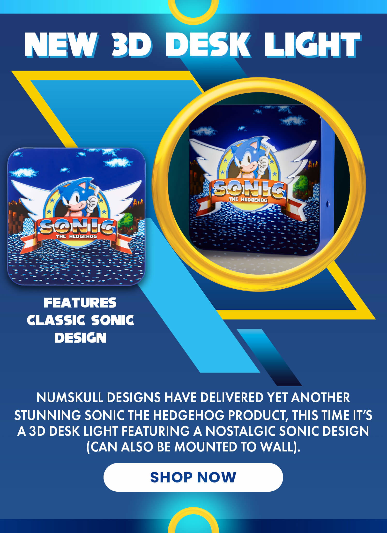 Numskull games Sonic The Hedgehog 30Th Anniversary Water Bottle