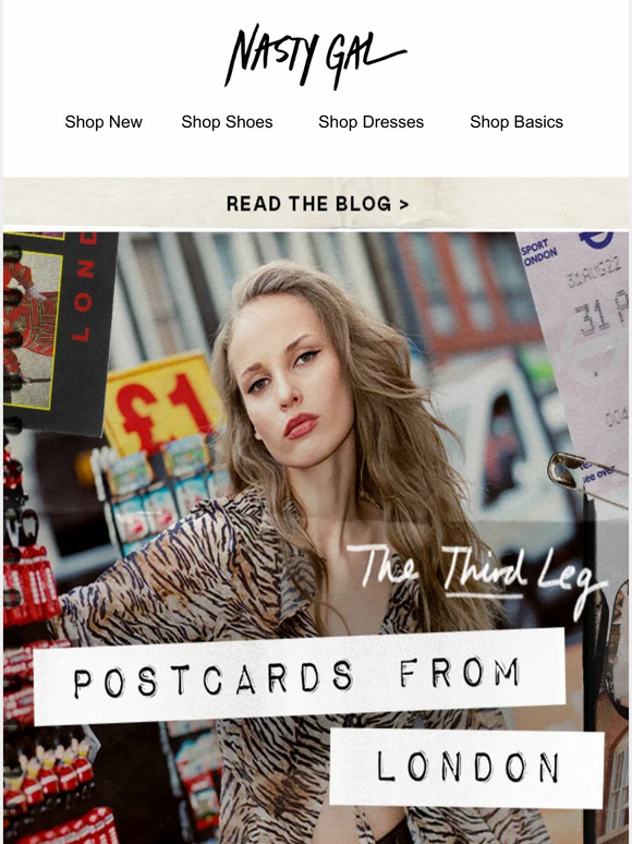 Nasty Gal Postcards from London Milled