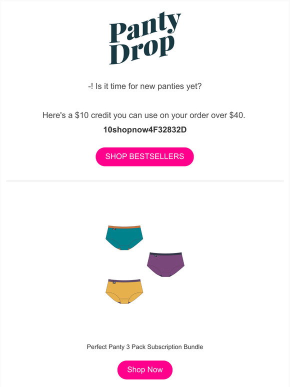 Perfect Panty 3 Pack Subscription – Panty Drop