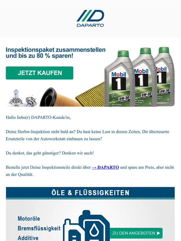 Sommer vorbei, Zeit für die Inspektion!