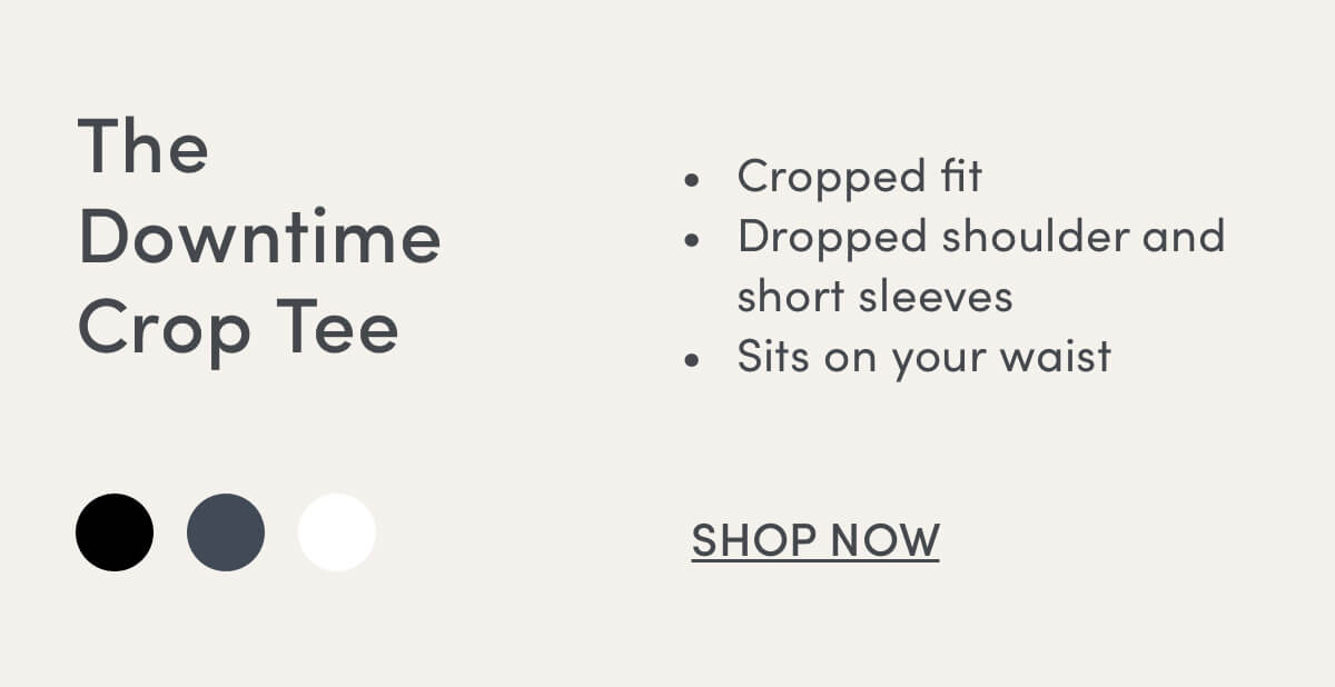 The Downtime Crop Tee