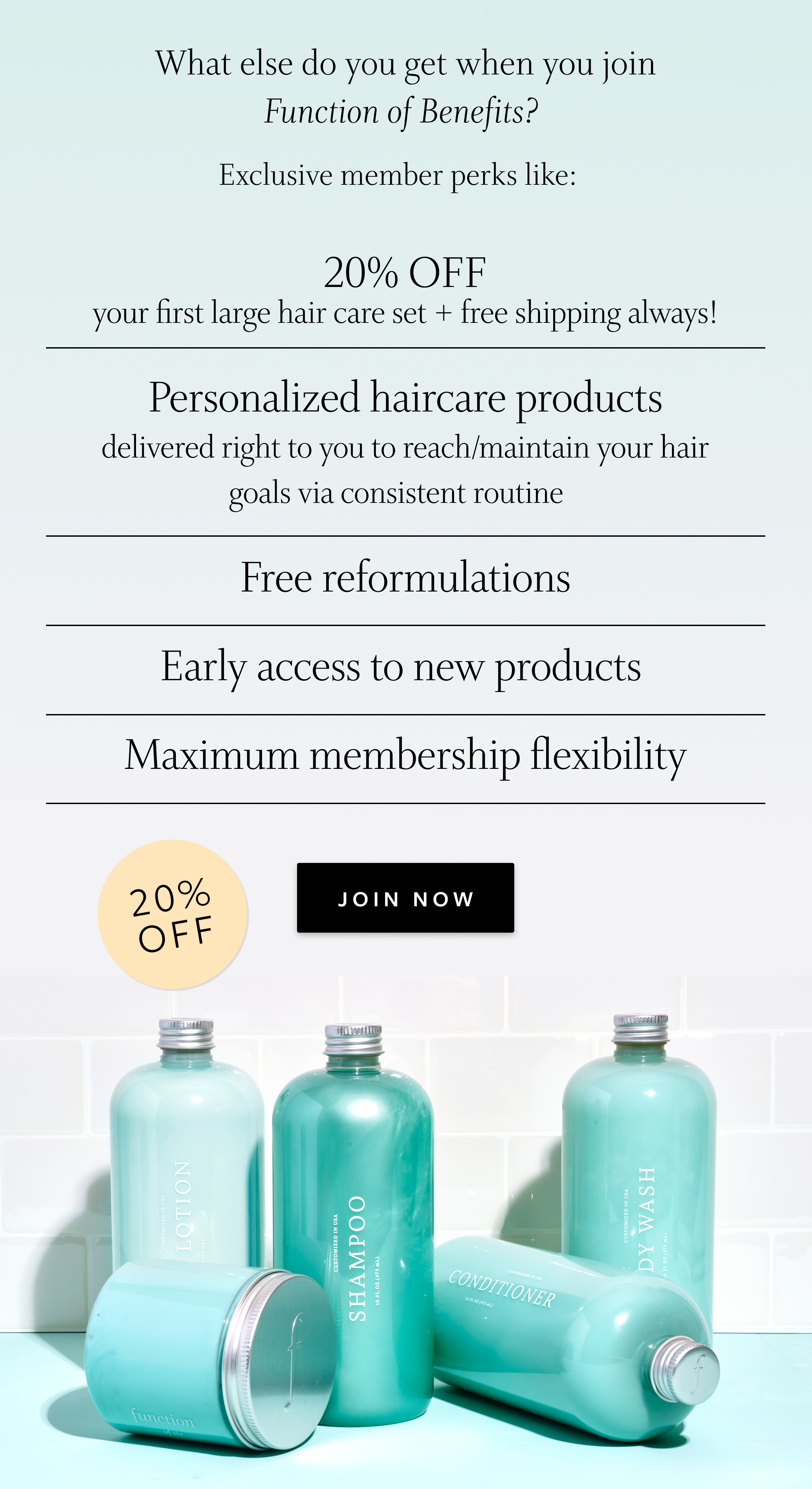 Function of Beauty Upgrade your formula scent + color to match. Milled