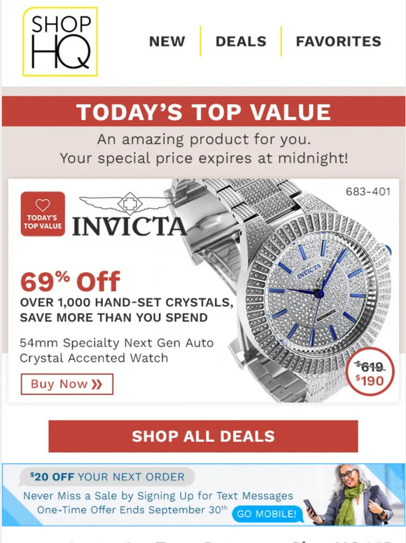 Savings on This Invicta Crystal Accented Watch END SOON
