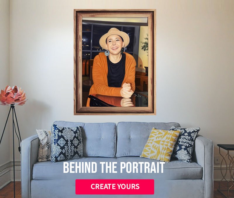 Behind the portrait