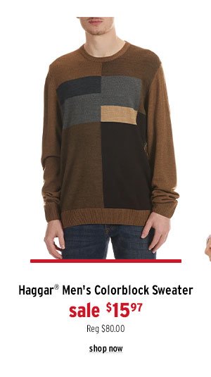Haggar Men's Colorblock Sweater - Click to Shop Now
