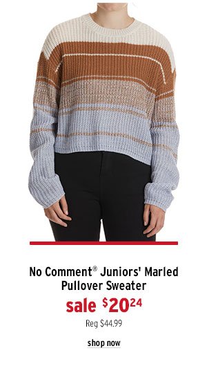 No Comment Juniors' Marled Pullover Sweater - Click to Shop Now