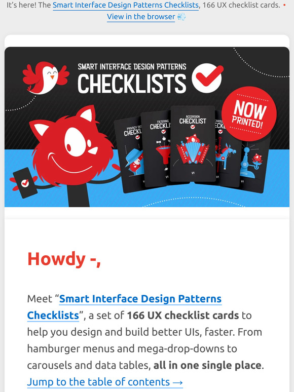Smashing Magazine: Meet “Smart Interface Design UX Checklists” (166 ...