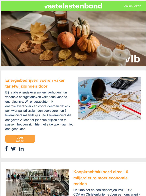 Steeds meer energiebedrijven voeren vaker tariefwijzigingen door | Nieuwsbrief september 2022